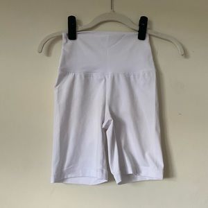 Women’s white biker shorts